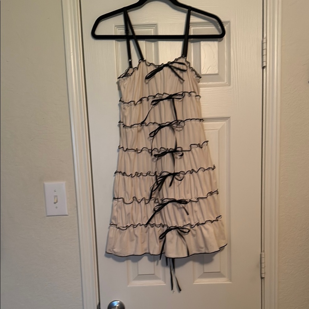 Elegant Cream Ruffle Dress